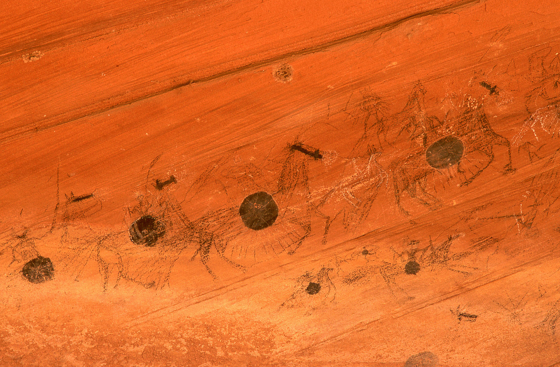 Ute Fight Mural, John Annerino, Canyon del Muerto, Canyon de Chelly National Monument, AZ