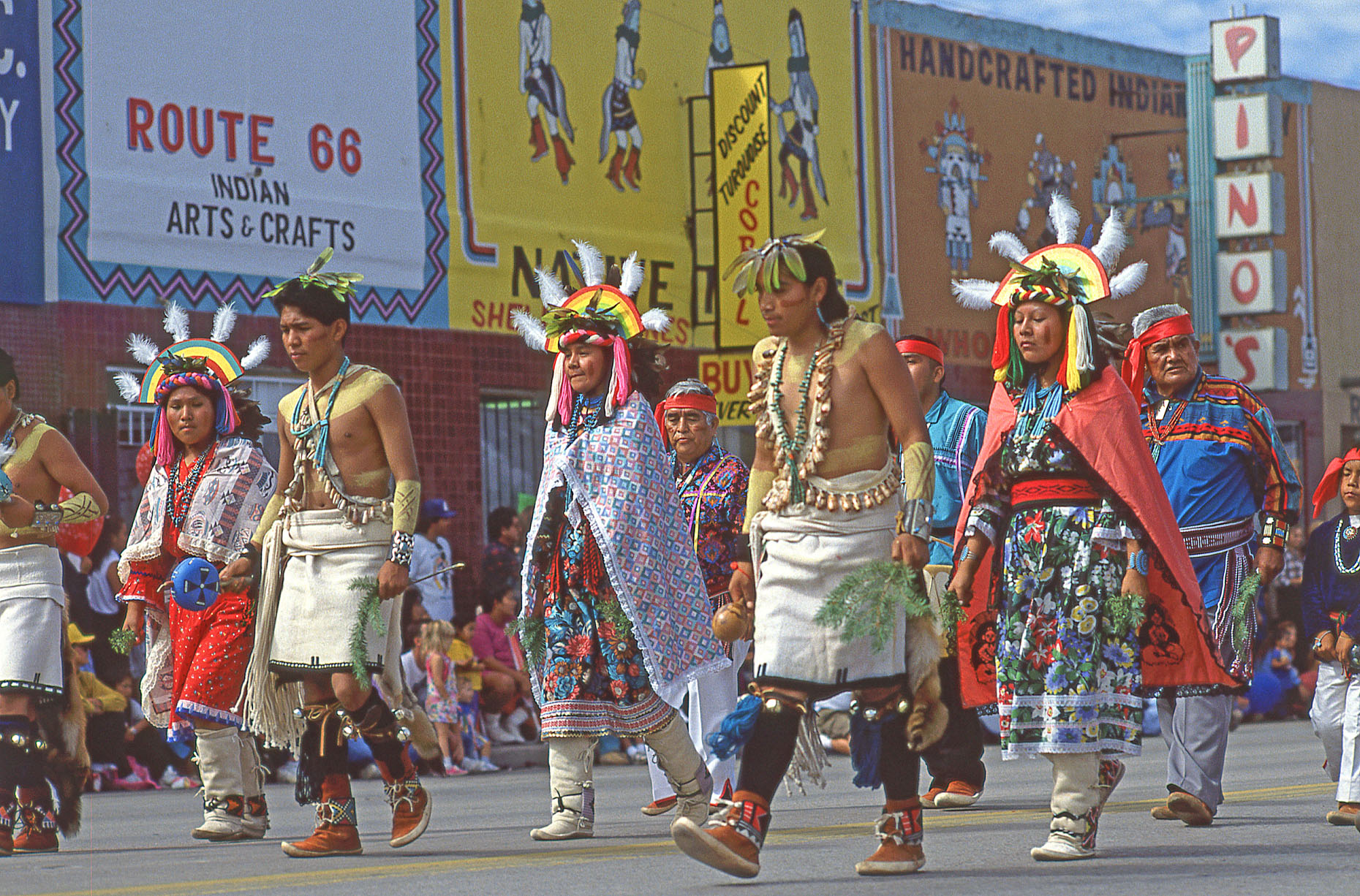 Zuni Rainbow Dancers, John Annerino, Native American dancers, Route 66, Gallup, Nd