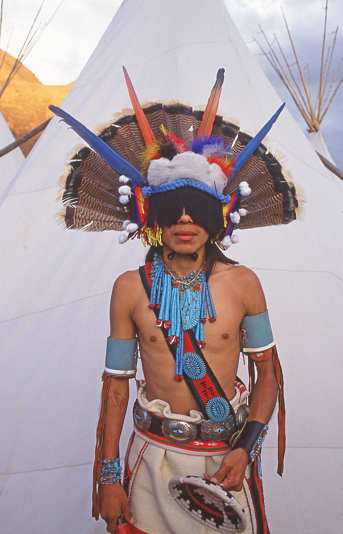 Zuni Traditional Dancer, John Annerino, Zuni Pueblo, Shiwinna, New Mexico, Native American dance